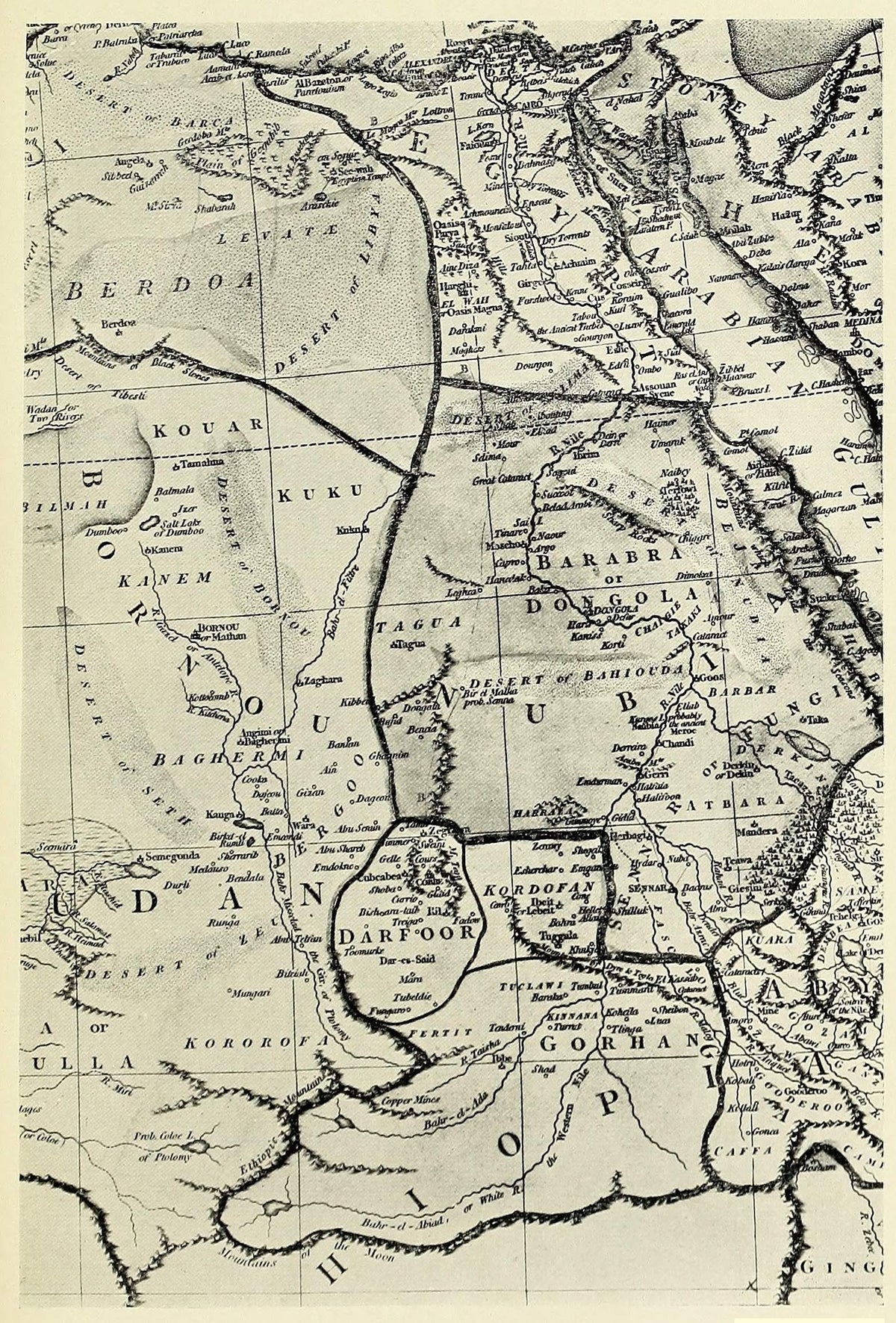 خريطة أفريقيا من إعداد ويليامسون، لندن، 1800.