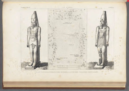 Cailliaud atlas plate: Nubian colossi