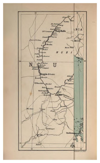 Original 1897 map of Nubia and the northern Sudan