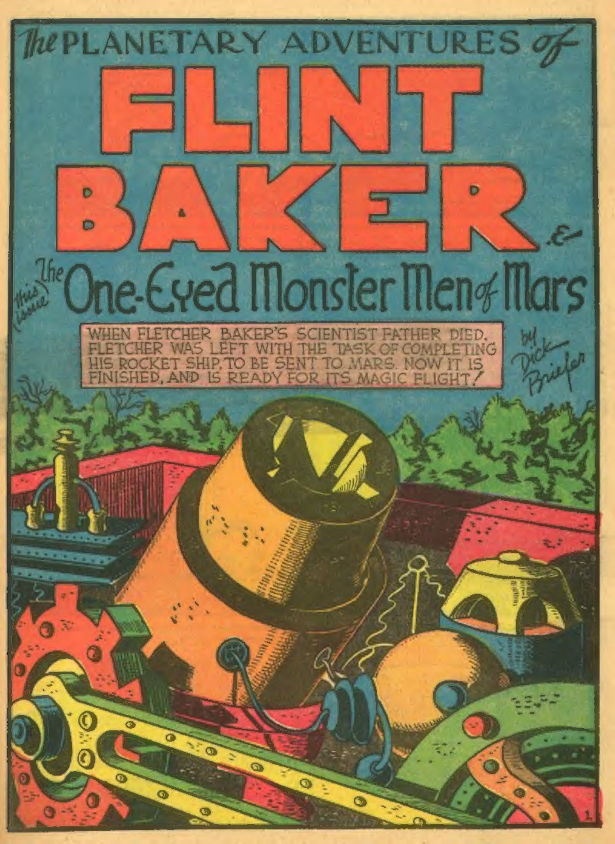 Flint Baker and the One-Eyed Monster Men of Mars opening splash page