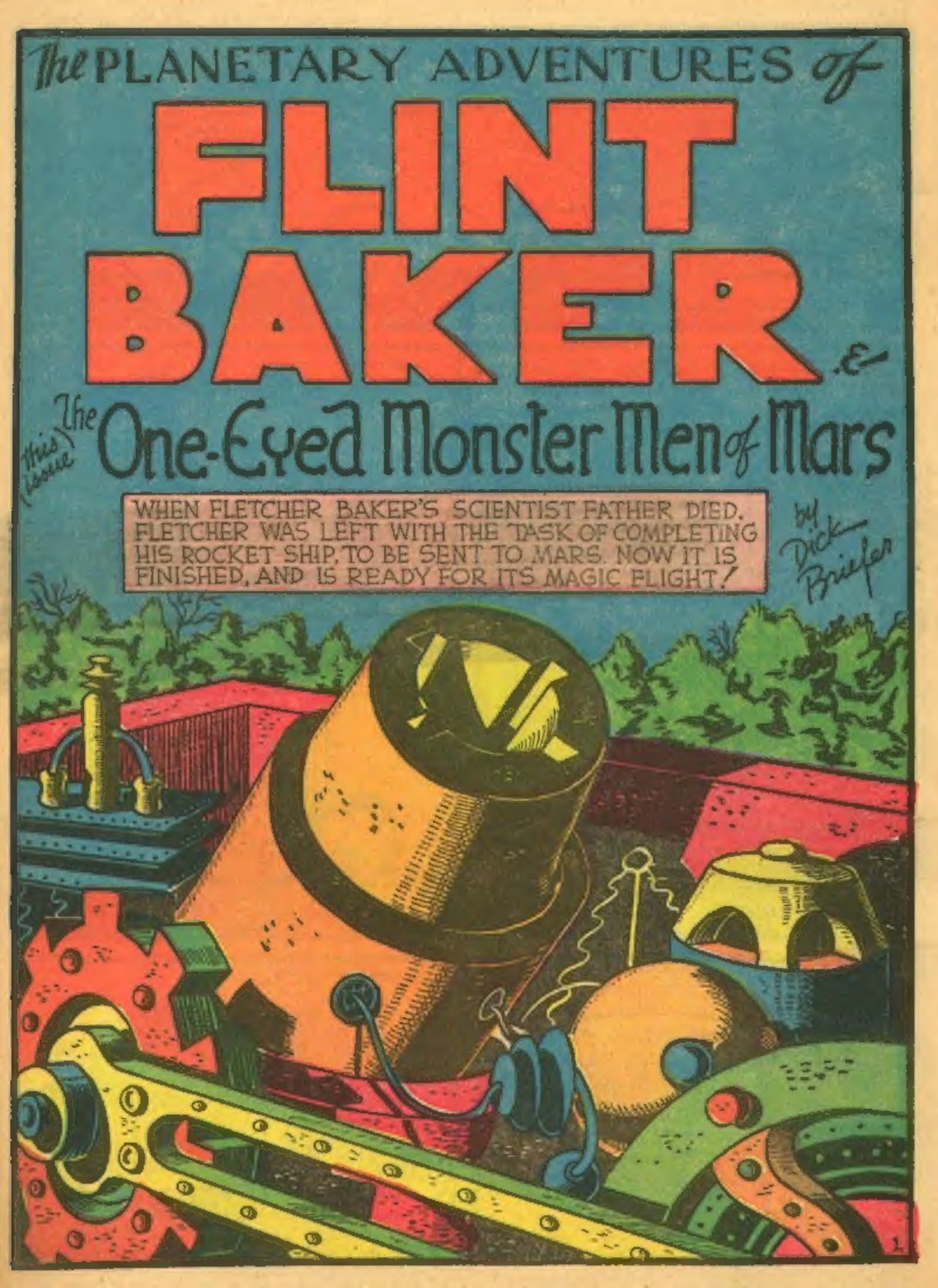 Flint Baker and the One-Eyed Monster Men of Mars opening splash page