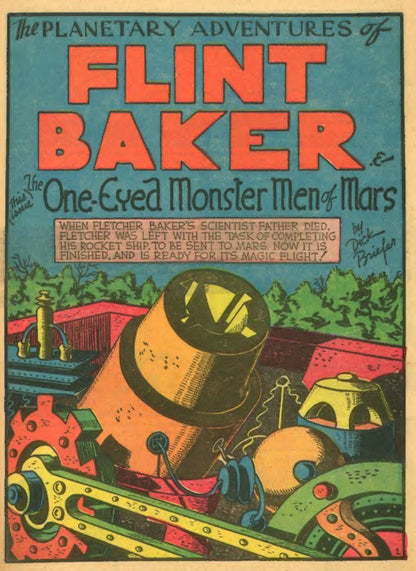 Flint Baker and the One-Eyed Monster Men of Mars opening splash page