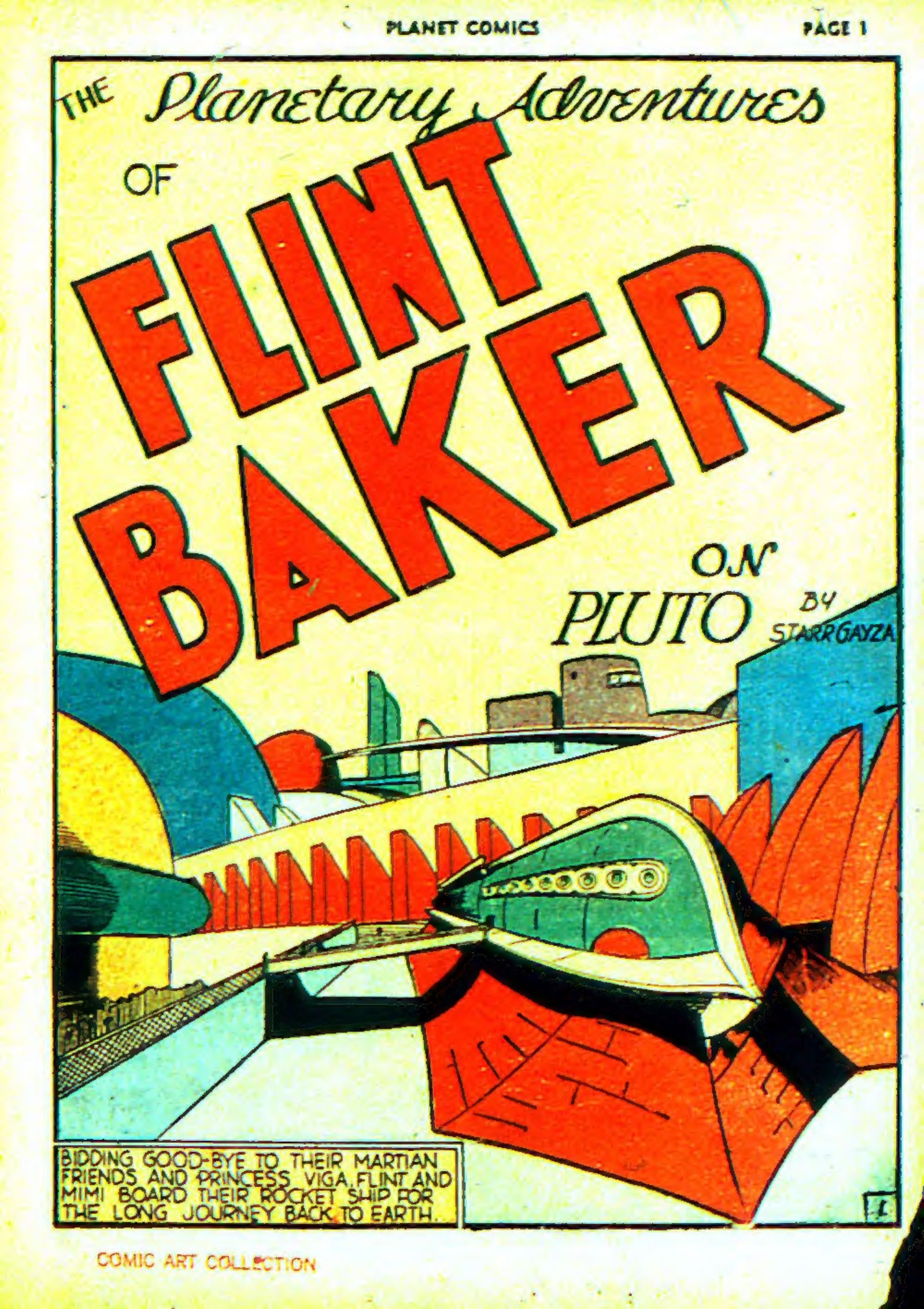 Flint Baker on Pluto opening splash page