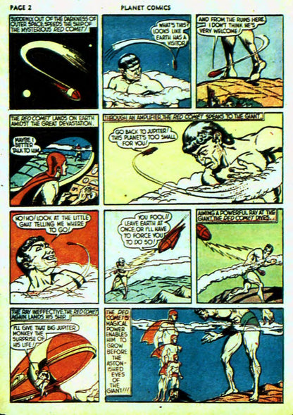 The Red Comet faces a giant visitor in Planet Comics #6