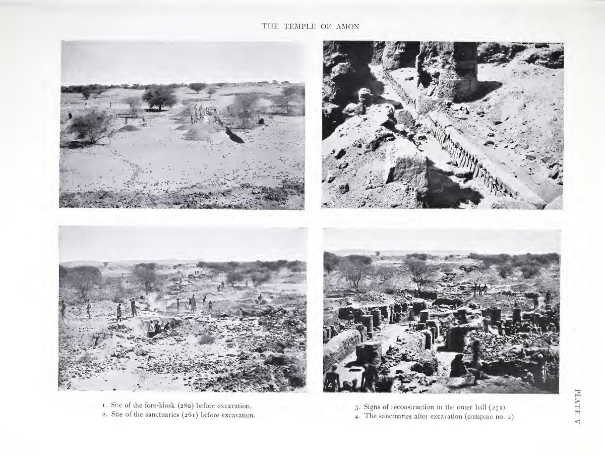 Original photographs of the Temple of Amon excavations