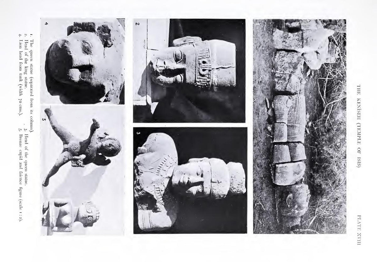 Original photographs of royal statues from the Keniseh
