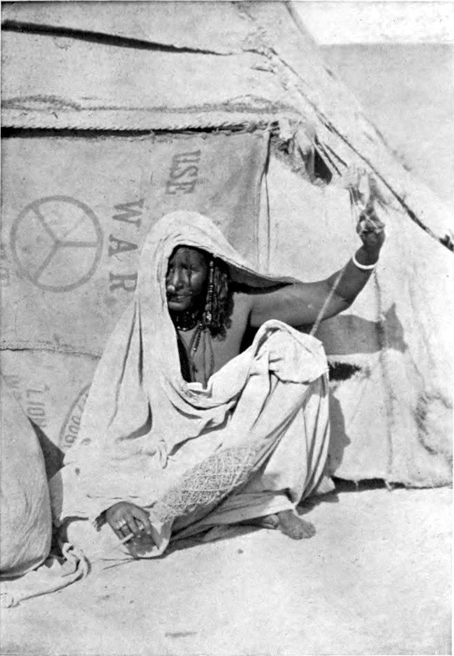 Historical photograph: spinning goat hair on the Sudan Red Sea coast