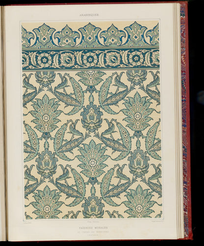 Blue floral tilework plate from Cairo