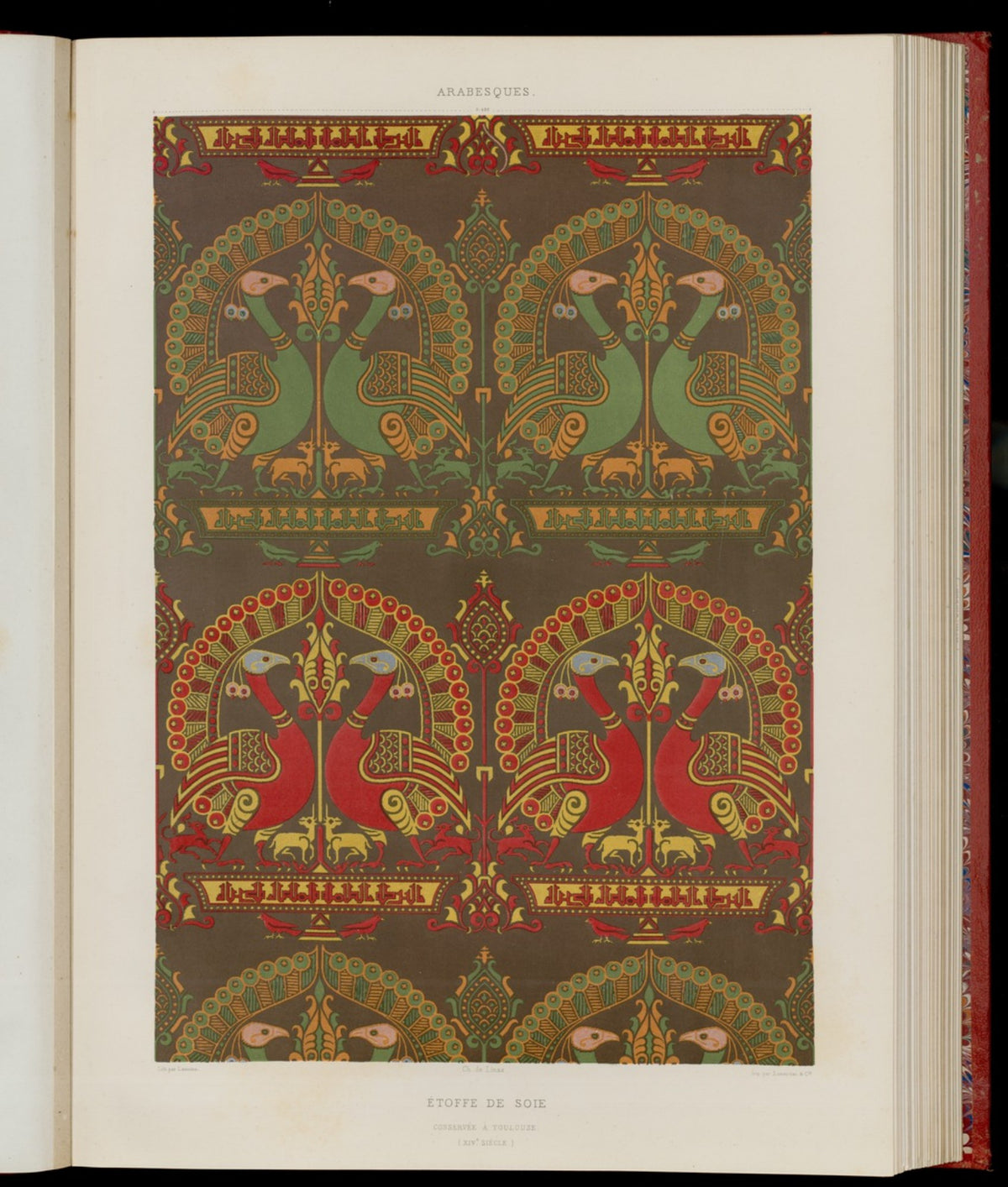 Historic patterned textile plate from Arab Art