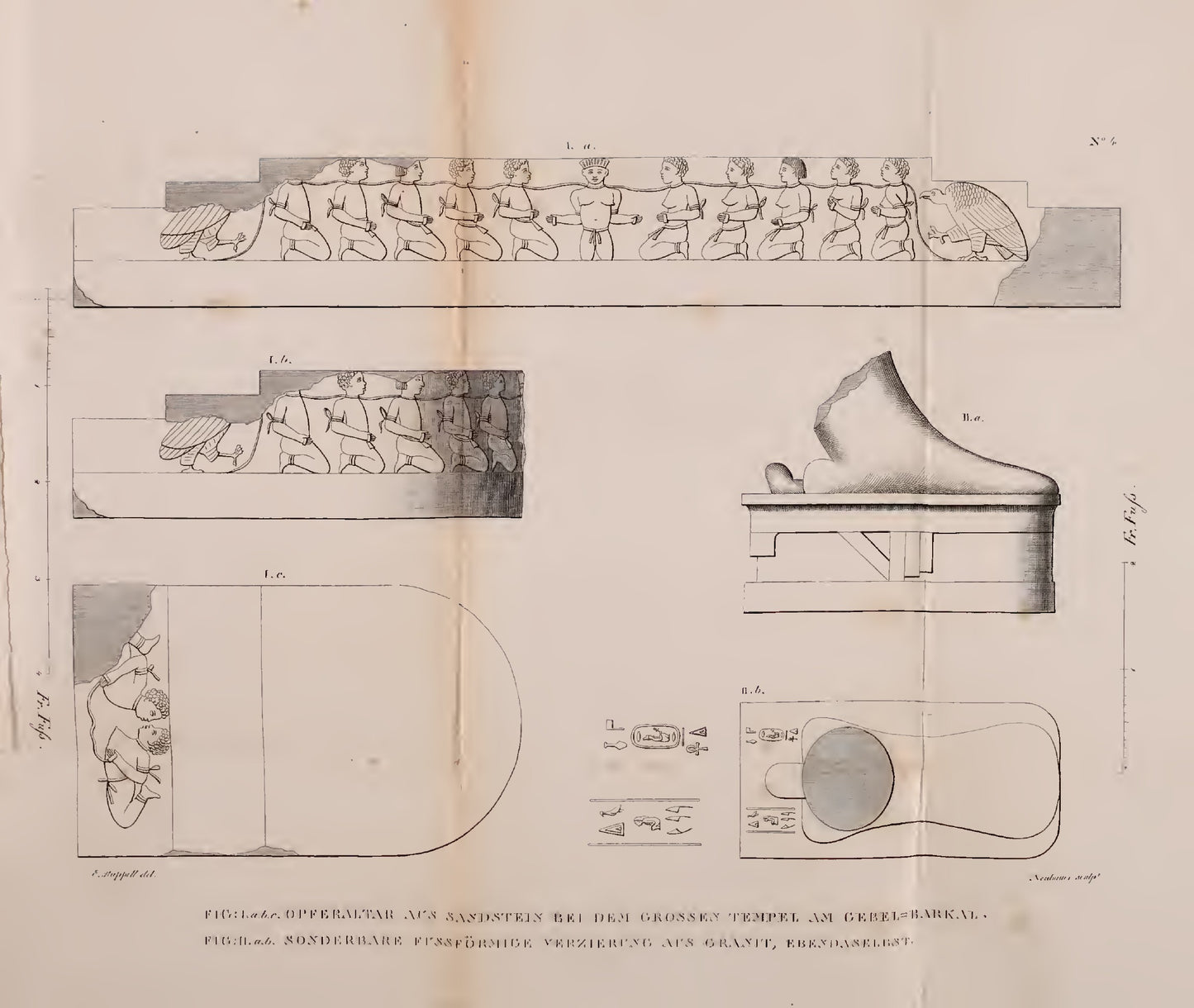 Original 1829 plate of the Meroë pyramids from Eduard Rüppell's travels
