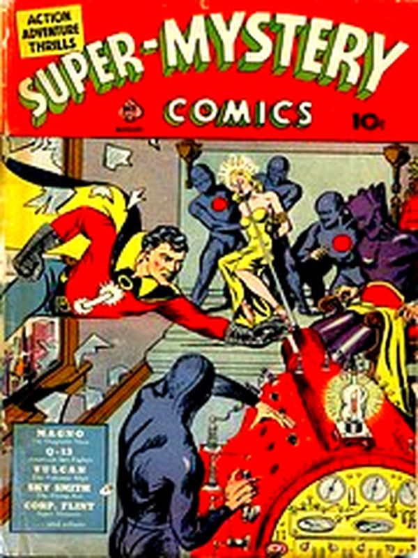 Super Mystery Comics v01n02 — Golden Age comic book cover