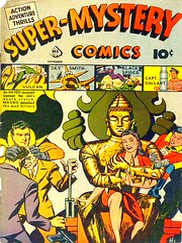 Super Mystery Comics v01n04 — Golden Age comic book cover