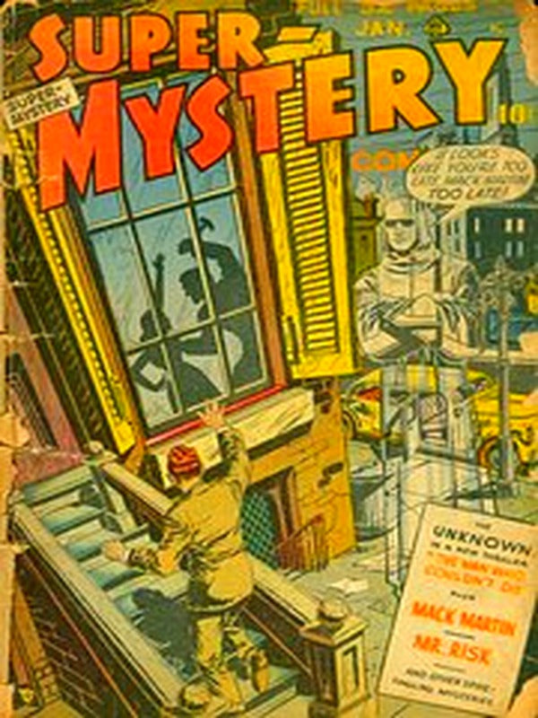 Super Mystery Comics v08n03 — Golden Age comic book cover