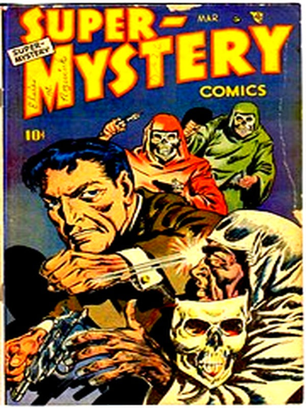 Super Mystery Comics v08n04 — Golden Age comic book cover