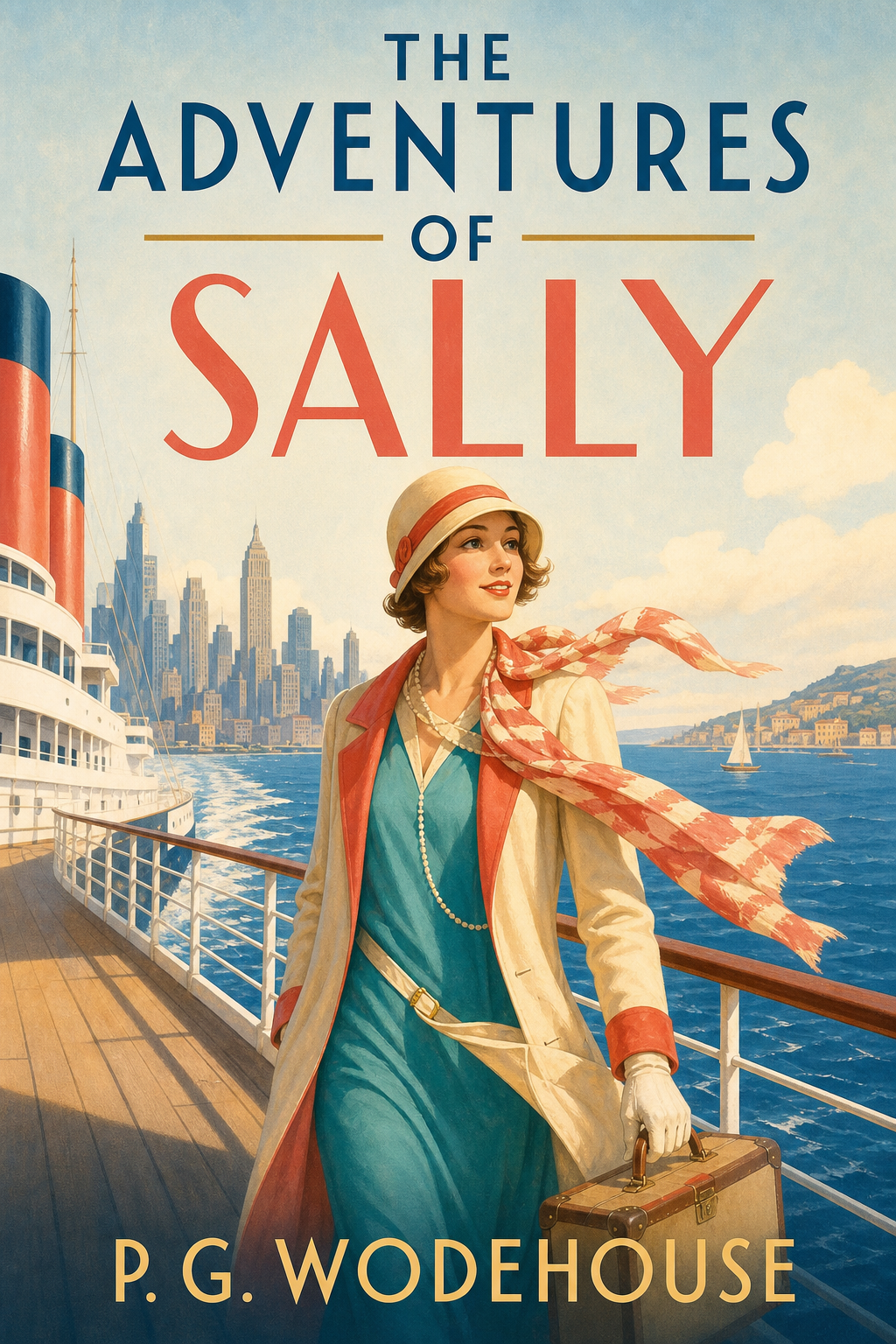The Adventures of Sally by P. G. Wodehouse — Art Deco book cover