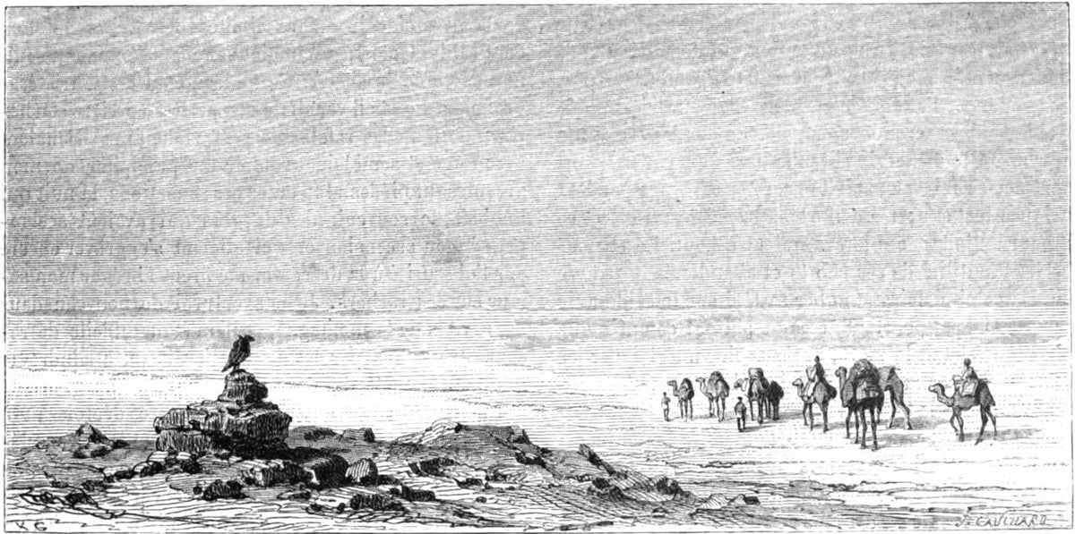 The Sand Sea, original 1866 engraving after Pierre Trémaux
