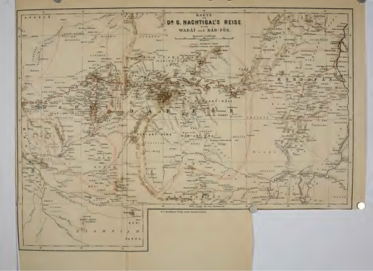 Original Wadai and Darfur route map
