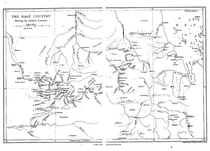 Historical map of the Basé country showing the author’s journeys