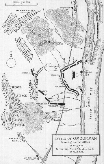 Original plan of the Battle of Omdurman